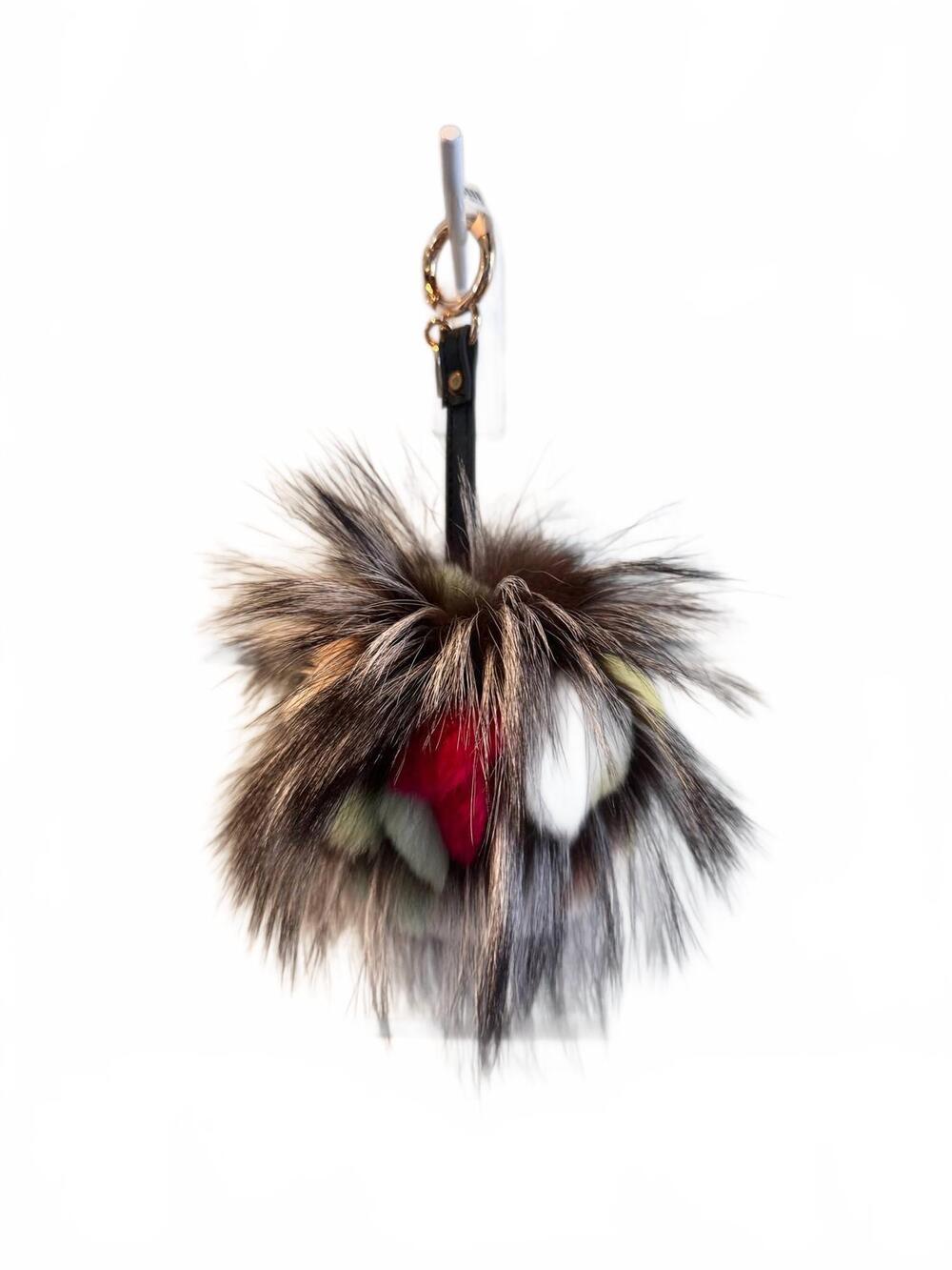 NEW LINDA RICHARDS fur pom charm in multi